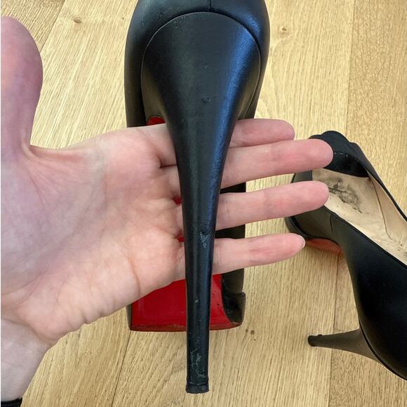 Christian Louboutin Stiletto Pumps Palais Royal Size 41 Black Red - Picture 6 of 10